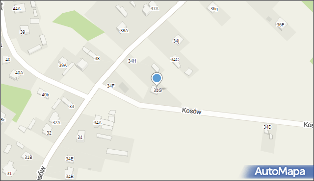 Kosów, Kosów, 34G, mapa Kosów