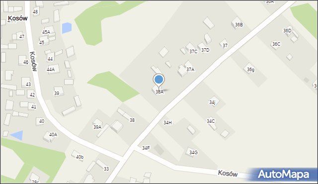 Kosów, Kosów, 38A, mapa Kosów