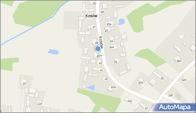 Kosów, Kosów, 43, mapa Kosów