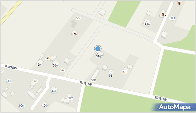 Kosów, Kosów, 58g, mapa Kosów