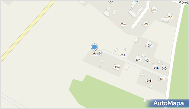 Kosów, Kosów, 60k, mapa Kosów