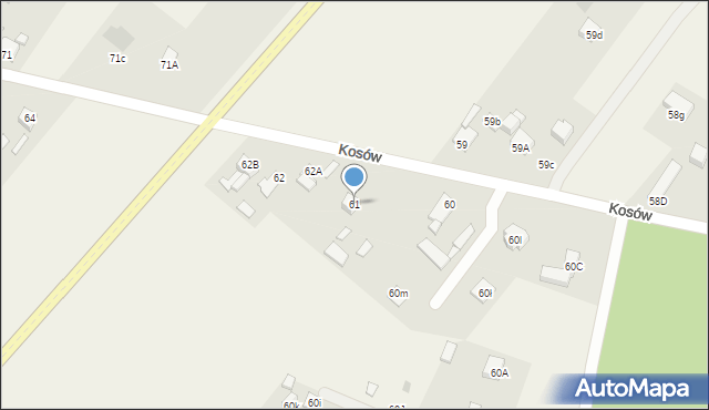 Kosów, Kosów, 61, mapa Kosów