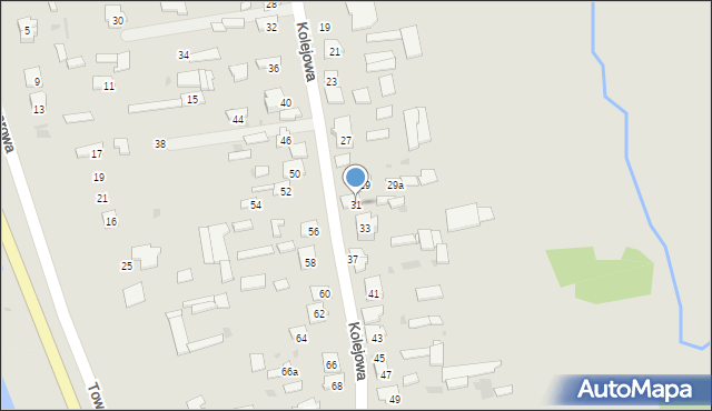 Kosów Lacki, Kolejowa, 31, mapa Kosów Lacki