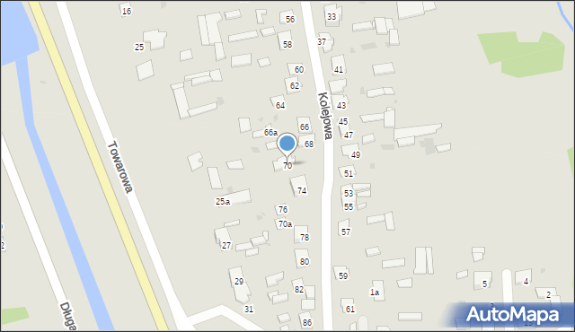 Kosów Lacki, Kolejowa, 70, mapa Kosów Lacki