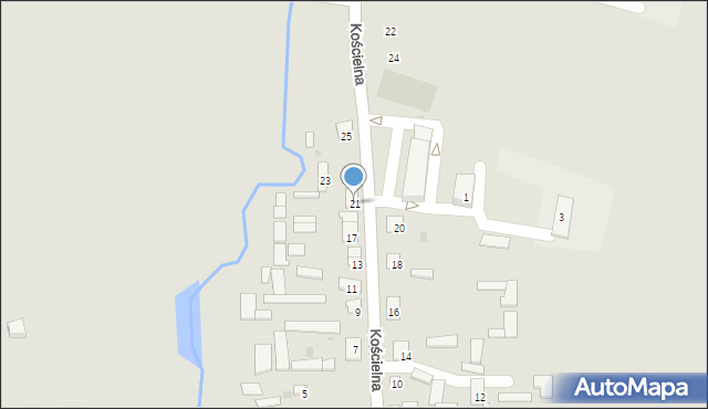 Kosów Lacki, Kościelna, 21, mapa Kosów Lacki