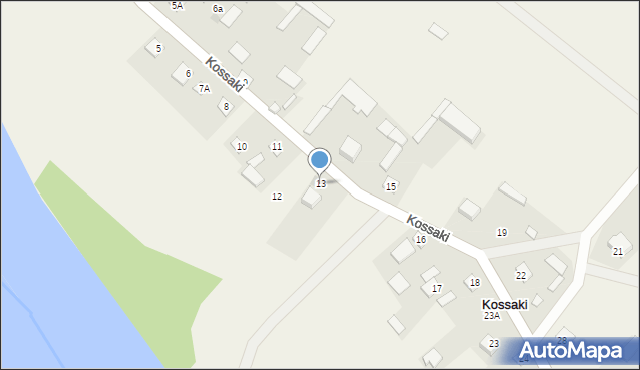 Kossaki, Kossaki, 13, mapa Kossaki