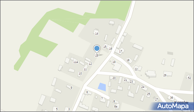 Kossów, Kossów, 13, mapa Kossów
