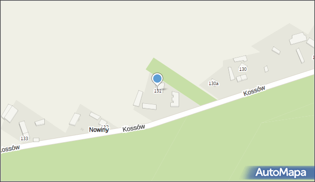 Kossów, Kossów, 131, mapa Kossów