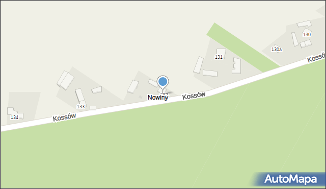 Kossów, Kossów, 132, mapa Kossów