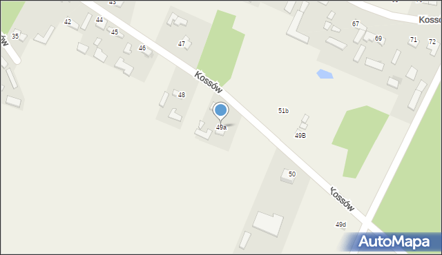 Kossów, Kossów, 49a, mapa Kossów