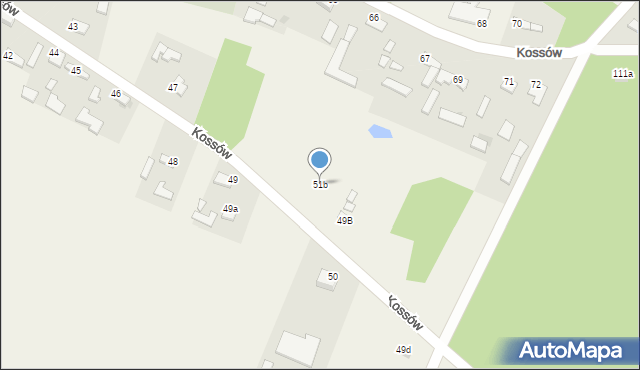 Kossów, Kossów, 51b, mapa Kossów
