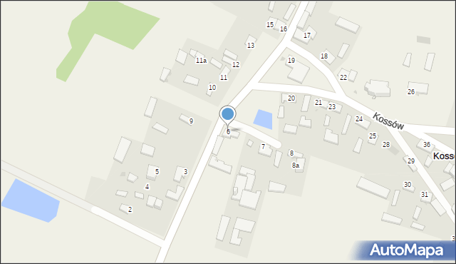 Kossów, Kossów, 6, mapa Kossów