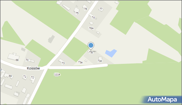 Kossów, Kossów, 73c, mapa Kossów
