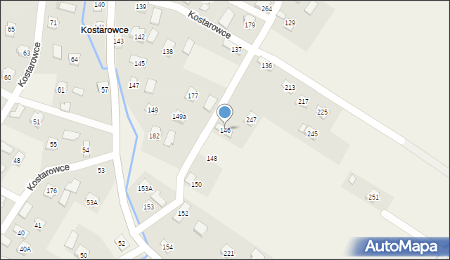 Kostarowce, Kostarowce, 146, mapa Kostarowce