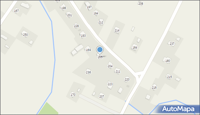 Kostarowce, Kostarowce, 205, mapa Kostarowce