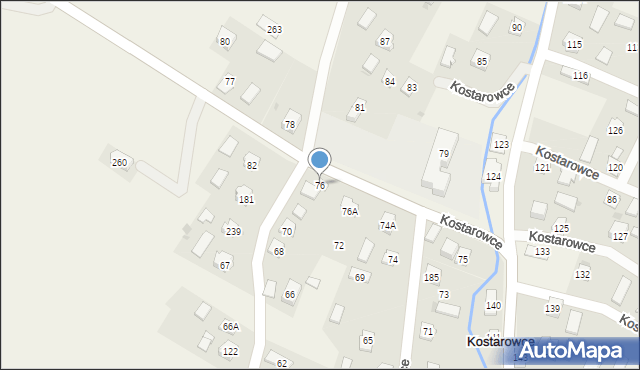 Kostarowce, Kostarowce, 76, mapa Kostarowce