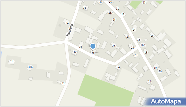 Kostera, Kostera, 29, mapa Kostera