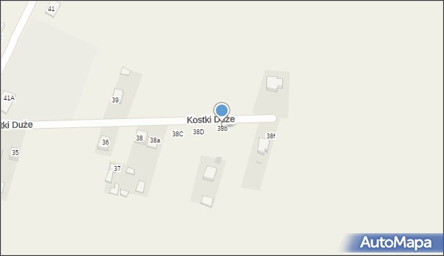 Kostki Duże, Kostki Duże, 38b, mapa Kostki Duże