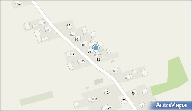 Kostków, Kostków, 83, mapa Kostków