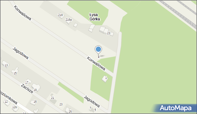 Kostomłoty Pierwsze, Konwaliowa, 4, mapa Kostomłoty Pierwsze