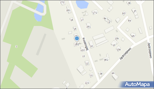 Kostrogaj, Kostrogaj, 15/1, mapa Kostrogaj