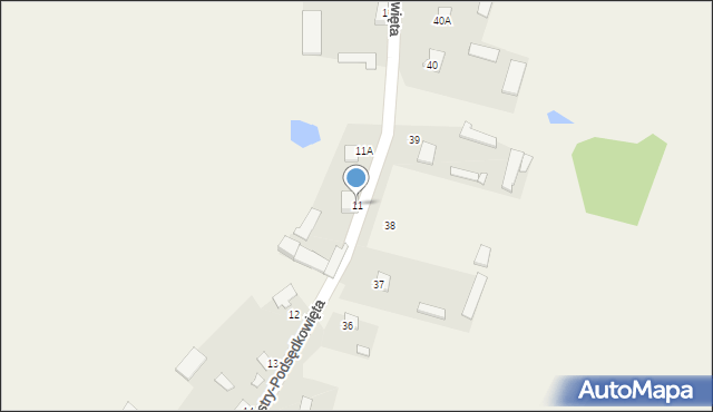 Kostry-Podsędkowięta, Kostry-Podsędkowięta, 11, mapa Kostry-Podsędkowięta