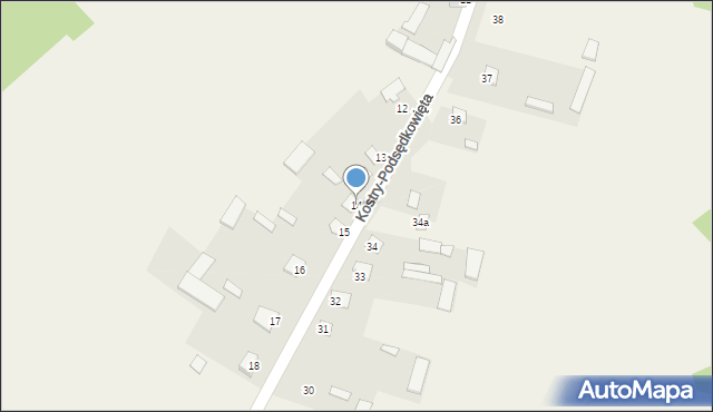 Kostry-Podsędkowięta, Kostry-Podsędkowięta, 14, mapa Kostry-Podsędkowięta