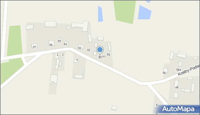 Kostry-Podsędkowięta, Kostry-Podsędkowięta, 60, mapa Kostry-Podsędkowięta