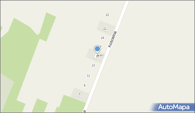Kostrzyn, Kościelna, 15, mapa Kostrzyn