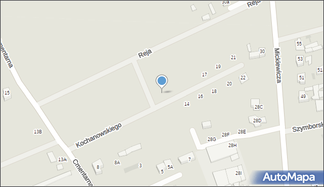 Kostrzyn, Kochanowskiego Jana, 11, mapa Kostrzyn