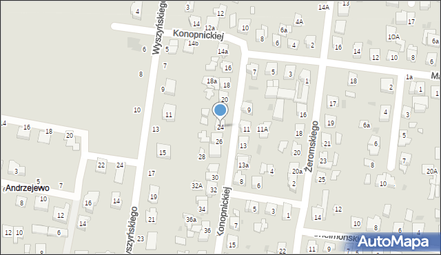 Kostrzyn, Konopnickiej Marii, 24, mapa Kostrzyn