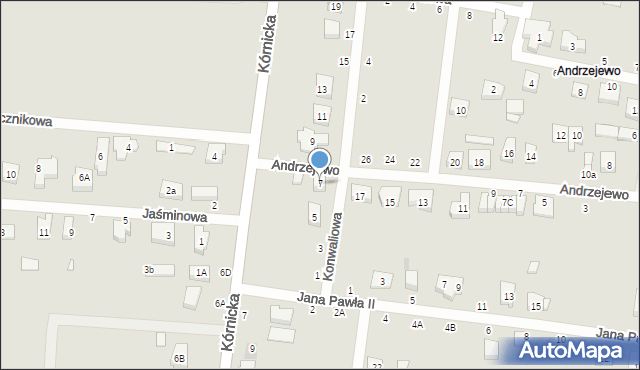 Kostrzyn, Konwaliowa, 7, mapa Kostrzyn