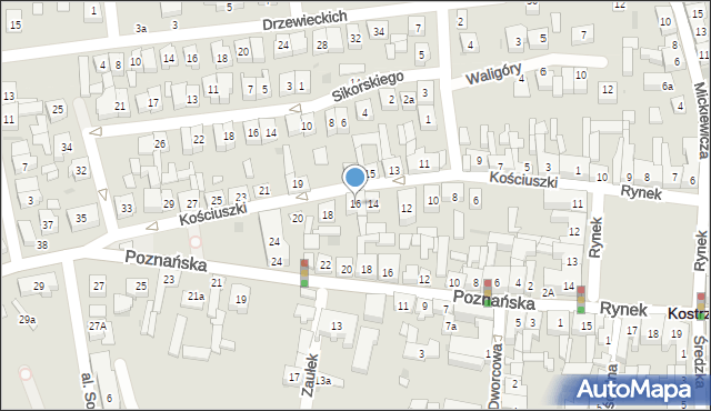 Kostrzyn, Kościuszki Tadeusza, gen., 16, mapa Kostrzyn