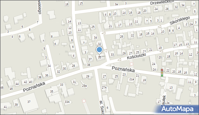 Kostrzyn, Kościuszki Tadeusza, gen., 35, mapa Kostrzyn