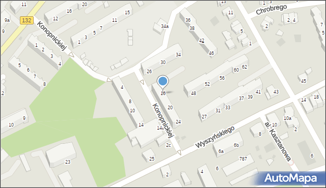 Kostrzyn nad Odrą, Konopnickiej Marii, 16, mapa Kostrzyn nad Odrą