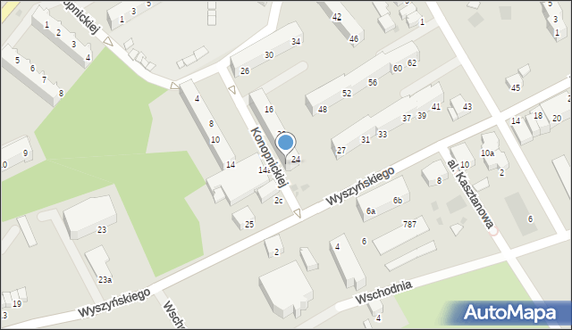 Kostrzyn nad Odrą, Konopnickiej Marii, 24, mapa Kostrzyn nad Odrą