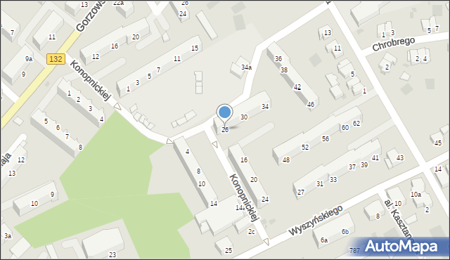 Kostrzyn nad Odrą, Konopnickiej Marii, 26, mapa Kostrzyn nad Odrą