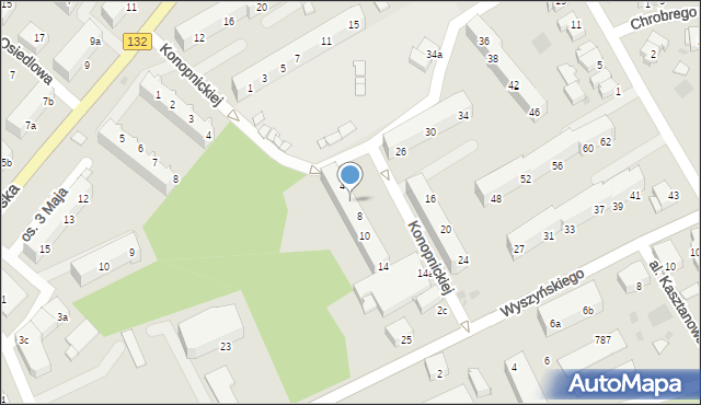 Kostrzyn nad Odrą, Konopnickiej Marii, 6, mapa Kostrzyn nad Odrą