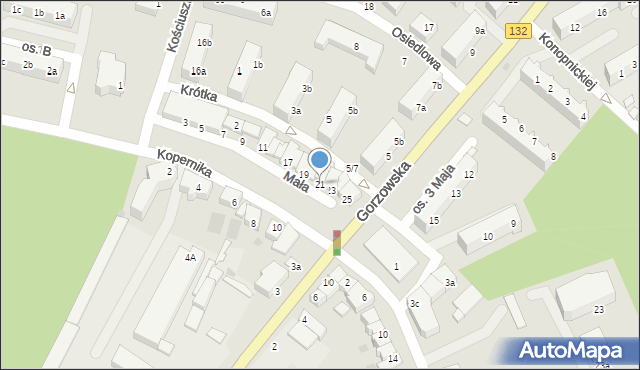 Kostrzyn nad Odrą, Kopernika Mikołaja, 21, mapa Kostrzyn nad Odrą