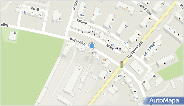 Kostrzyn nad Odrą, Kopernika Mikołaja, 6, mapa Kostrzyn nad Odrą
