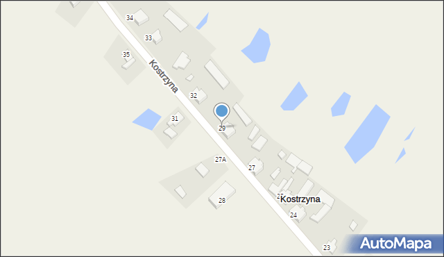 Kostrzyna, Kostrzyna, 29, mapa Kostrzyna