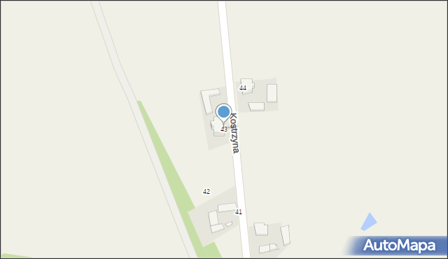 Kostrzyna, Kostrzyna, 43, mapa Kostrzyna