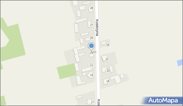 Kostrzyna, Kostrzyna, 23, mapa Kostrzyna