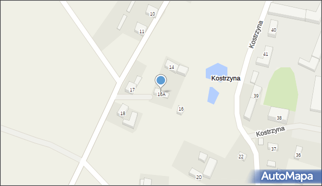 Kostrzyna, Kostrzyna, 16A, mapa Kostrzyna