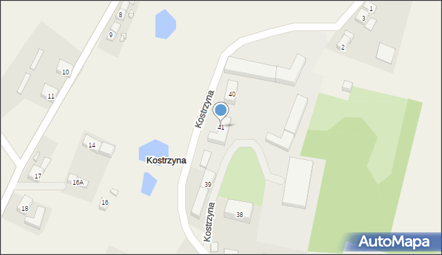 Kostrzyna, Kostrzyna, 41, mapa Kostrzyna