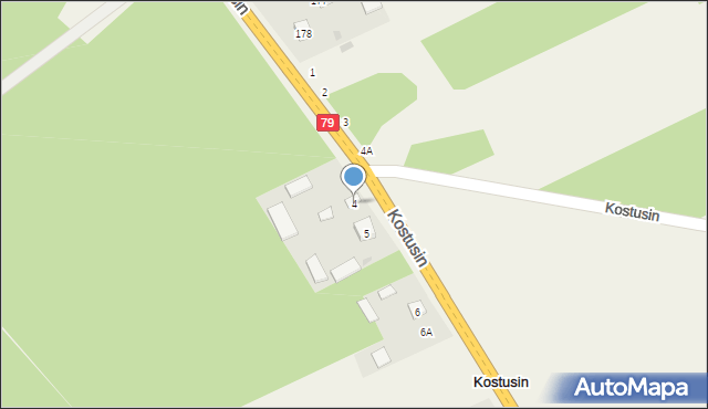 Kostusin, Kostusin, 4, mapa Kostusin
