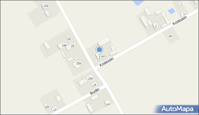 Kostusin, Kostusin, 1, mapa Kostusin
