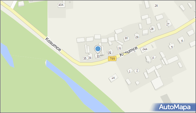 Kosumce, Kosumce, 33, mapa Kosumce