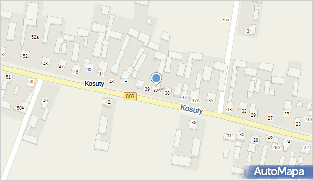 Kosuty, Kosuty, 39A, mapa Kosuty