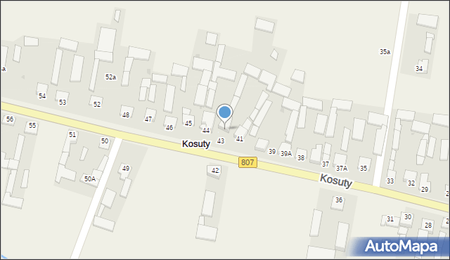 Kosuty, Kosuty, 43A, mapa Kosuty